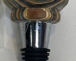 Handmade Wood Wooden Bottle Wine Stopper Colorful Rainbow Swirls Hand Pa... - $14.00