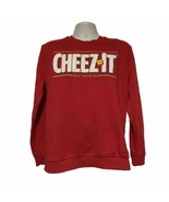 Kelloggs Cheez-It Sweatshirt  Woman's Large Red Raised Textured Logo - $23.39