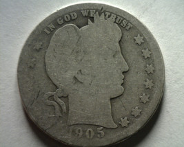 1905 BARBER QUARTER DOLLAR ABOUT GOOD+ AG+ NICE ORIGINAL COIN FROM BOBS ... - $12.00