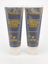 Shea Moisture African Black Soap Facial Wash and Scrub 4 Fl Oz lot of 2 - £15.16 GBP