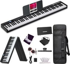Finger Dance Folding Piano Electric Piano Keyboard With Stand Full Size Upgrade - £183.56 GBP