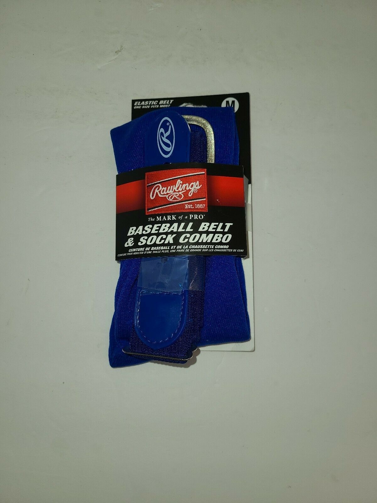 Primary image for NEW Rawlings BASEBALL BELT AND SOCK COMBO - COLOR BLUE - SIZE MEDIUM