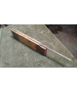 antique Folding Ruler -- hardwood &amp; brass  - $11.95