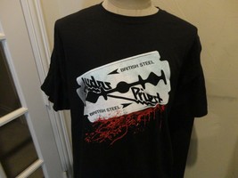 Black Hanes BRITISH STEEL Judas Priest Cotton t-shirt Adult XL Excellent Band  - £20.03 GBP