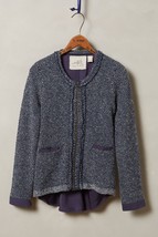 NWT ANTHROPOLOGIE ENVALIRA NAVY SWEATER JACKET by ANGEL of the NORTH M - £79.67 GBP