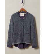 NWT ANTHROPOLOGIE ENVALIRA NAVY SWEATER JACKET by ANGEL of the NORTH M - £79.92 GBP