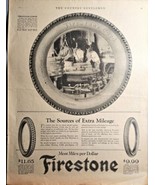 FIRESTONE CORD-RACING-EXTRA MILEAGE-TIRES-1922 Antique Print Ad-CHAMPION... - $10.83