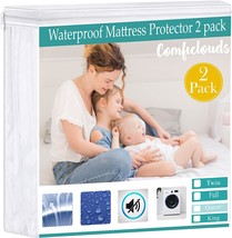 Mattress Cover Pad, Fitted 15&quot; Deep Pocket Bed Cover For Kids, Pets,, 38&quot;X 75&quot;. - £30.79 GBP