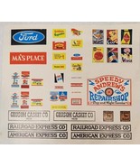 Vintage HO Train Railroad Advertising Signage Decal Sheet Paper Model Ra... - €10,95 EUR