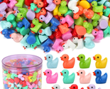 Mini Ducks, Tiny Resin Duck Figurines Colorful Plastic 240Pcs Small Duck... - $20.24