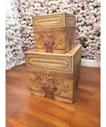 Nesting Boxes - Bob&#39;s Boxes Primitives Set of 2 with lids &quot;Handpicked&quot; - $14.85