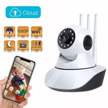 Wireless Home Security Camera 1080P, Baby Pet Monitor IP Camera Pan/Tilt/Zoom - £23.26 GBP