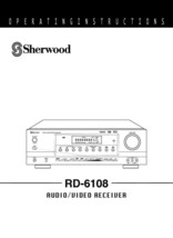 Sherwood RD-6108 Receiver Owners Instruction Manual - $22.24