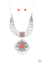 Paparazzi Santa Fe Solstice Red Necklace - New - £3.55 GBP