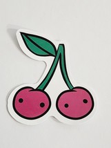 Two Cartoon Cherries on Stem with Eyes Super Cute Sticker Decal Embellis... - £2.03 GBP