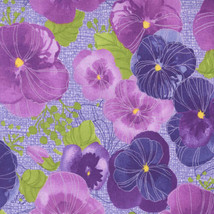 Moda PANSY&#39;S POSIES Lavender 48720 13 Quilt Fabric By The Yard - Robin Pickens - £9.27 GBP