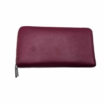 Buvelife Rose Purple Credit Card Wallet Leather RFID Wallet with Zipper ... - $9.39
