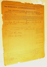 Vintage Pennsylvania Railroad Company Invoice July 14 1923 - £9.66 GBP