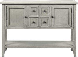 Merax Console Table Sideboard In Antique Gray With Storage Drawers, And Hallway. - £311.63 GBP