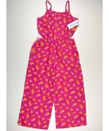 Cat &amp; Jack Girls&#39; Sleeveless Jumpsuit Pink Floral Romper Pants with Side... - $164.93 MXN