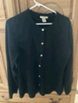 Covington Black Cardigan Sweater Bling Buttons Women’s size XL - £29.18 GBP