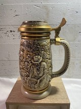 Avon 1987 The Gold Rush Handled Lidded Collectible Beer Stein Brazil 18953 - £11.67 GBP