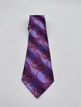 Brioni Mens Neck Tie 100% Pure Silk Hand Made  Purple Paisley Luxury - £21.79 GBP