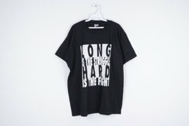 NOS Vtg 90s Mens Large Long Is The Struggle Hard Is The Fight Black Power Shirt - £30.33 GBP