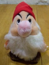 Vintage Disney Snow White GRUMPY DWARF 7&quot; Plush Stuffed Animal - £12.77 GBP
