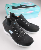 Skechers Con Aire Acondicionado Espuma De Memoria Talla 8.5 Negra 164936... - $29.97