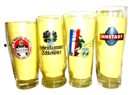 4  Munch Hohenkammer Ayinger Soccer´98 Innstadt Passau 0.5L German Beer Glasses - $19.95