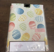 Tabitha Webb Anthropologie Easter Eggs Colorful  70” Round Tablecloth - £27.51 GBP
