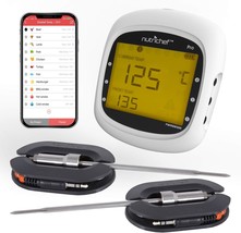 Wireless Bluetooth Bbq Digital Thermometer By Nutrichef - Upgraded Stainless - £55.09 GBP