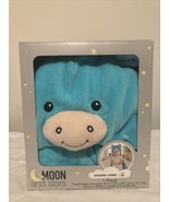 Moon and Stars Light Blue Bear Bath Time Set hooded towel 29”x29” - $15.53