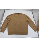 Jos. A. Bank Men&#39;s 100% Cashmere Sweater XL Beige V-Neck Pullover Travelers - £20.46 GBP