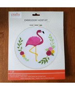 Embroidery Hoop Kit, Flamingo Flowers, Sewing Patterns, Needlepoint Pattern - £16.02 GBP