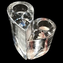 Kosta Boda Kjell Engman Glass Votive Holder Tealight Candle Holder Hearts HEAVY  - £77.42 GBP