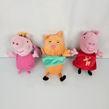 Peppa Pig Stuffed Plush Toy Set Lot Reindeer Dress Candy Cat Princess Ty... - $14.84