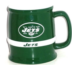 New York Jets Coffee Mug Green White Cup NFL Football Tankard new - £27.32 GBP