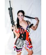 Batman Arkham Asylum City Knight Harley Quinn Dress Cosplay Costume LARGE - $733.03 MXN