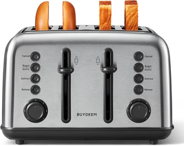 DT640 4-Slice Toaster, Extra Wide Slots, Retro Stainless Steel with High Lift Le - $94.54