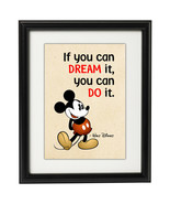 WALT DISNEY Famous Disney Quote - Framed Print - Boy/Girl Nursery - Mick... - £14.14 GBP