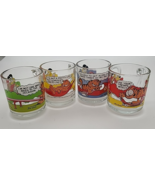 Vintage Lot Of Four Garfield &amp; Odie Glass Cups McDonald’s 1978 Whole Set - $26.17