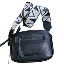 Montana West Crossbody Bag Black Faux Leather Southwest Adjustable Guita... - $24.74