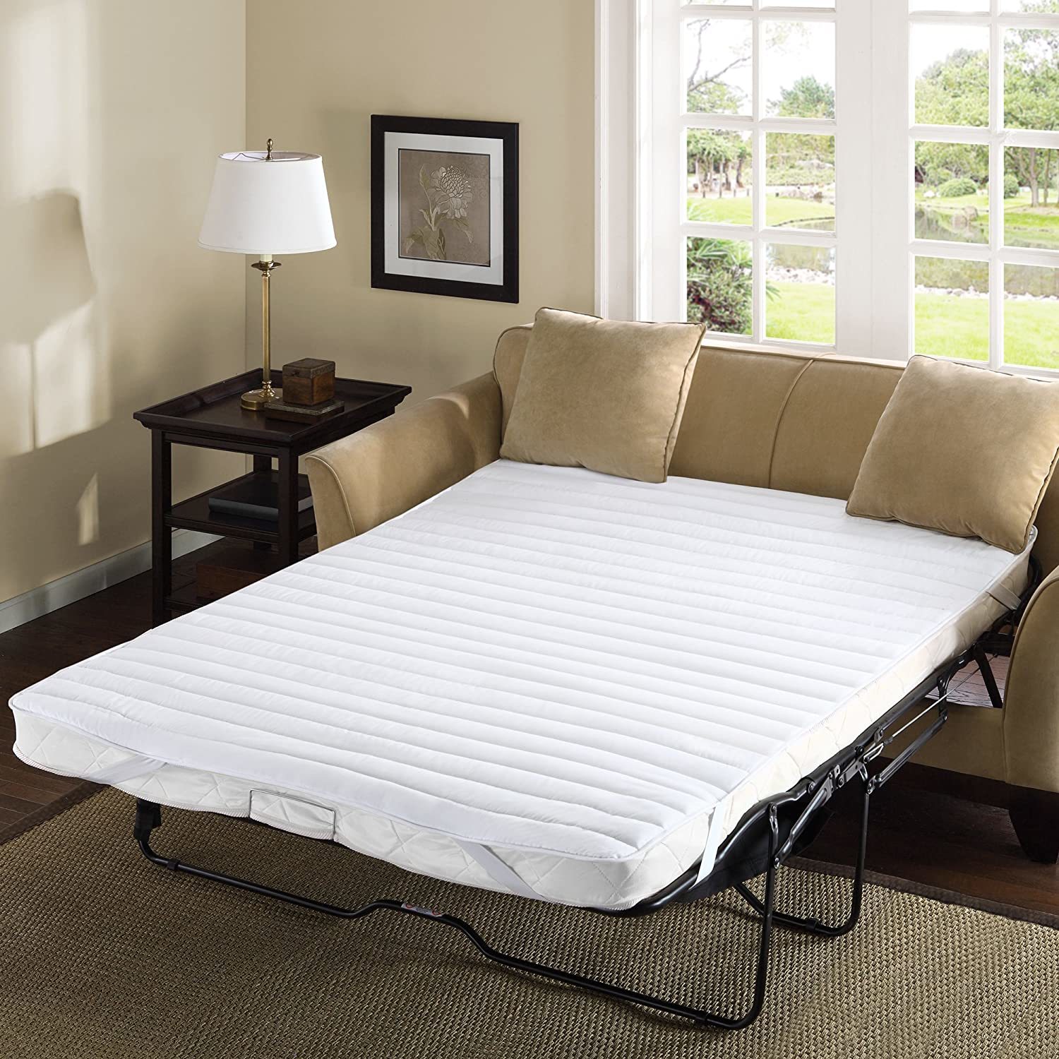 Madison Park Essentials Frisco Waterproof Sofa Bed Mattress Pad,, White - $40.99