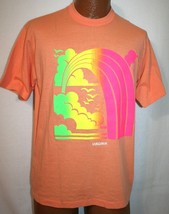 Vintage 80s Virginia Puff Print Rainbow Clouds 50/50 T-SHIRT L Vtg Made In Usa - £21.35 GBP