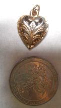 Filigree Open Heart Pendant Two Tone Gold Plated Fashion Art Nouveau Rom... - £12.41 GBP