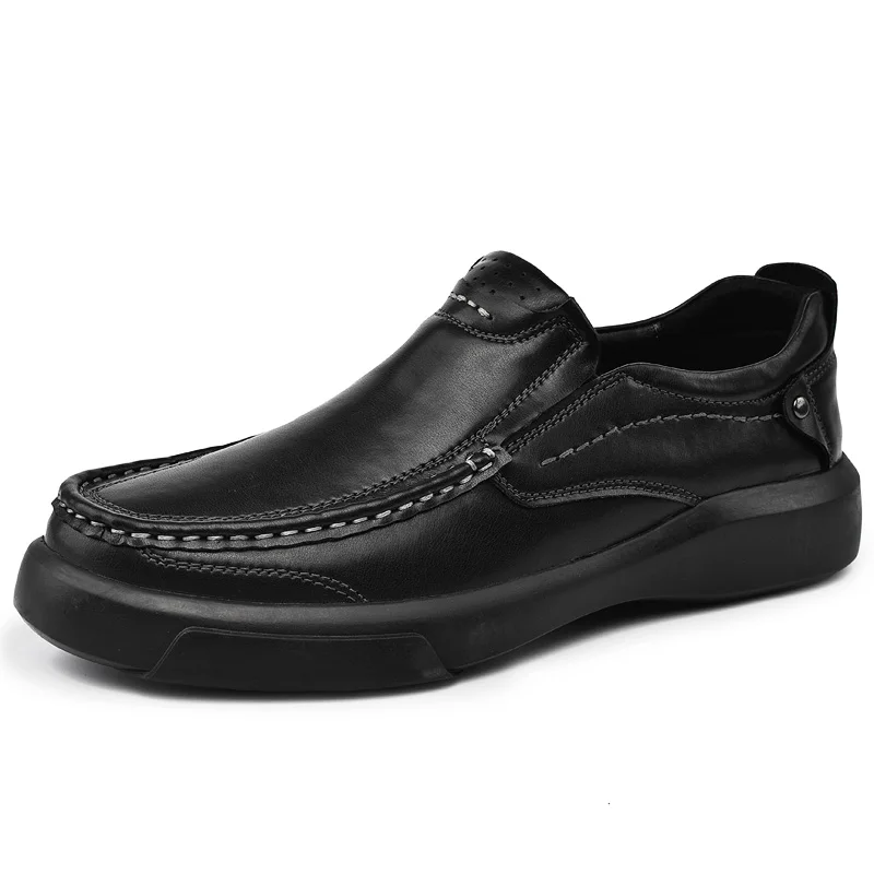 Handmade Leather Men Shoes Casual Slip On Men Loafers Breathable Leather... - $71.97