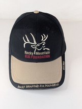 Rocky Mountain Elk Foundation RMEF Dad Hat Cap Strapback Black Tan Red - $16.99