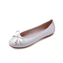 Classic Style Women&#39;s Soft Ballet Flat Shoes Bows Cute Girls Slip On Shoes Big S - £38.90 GBP